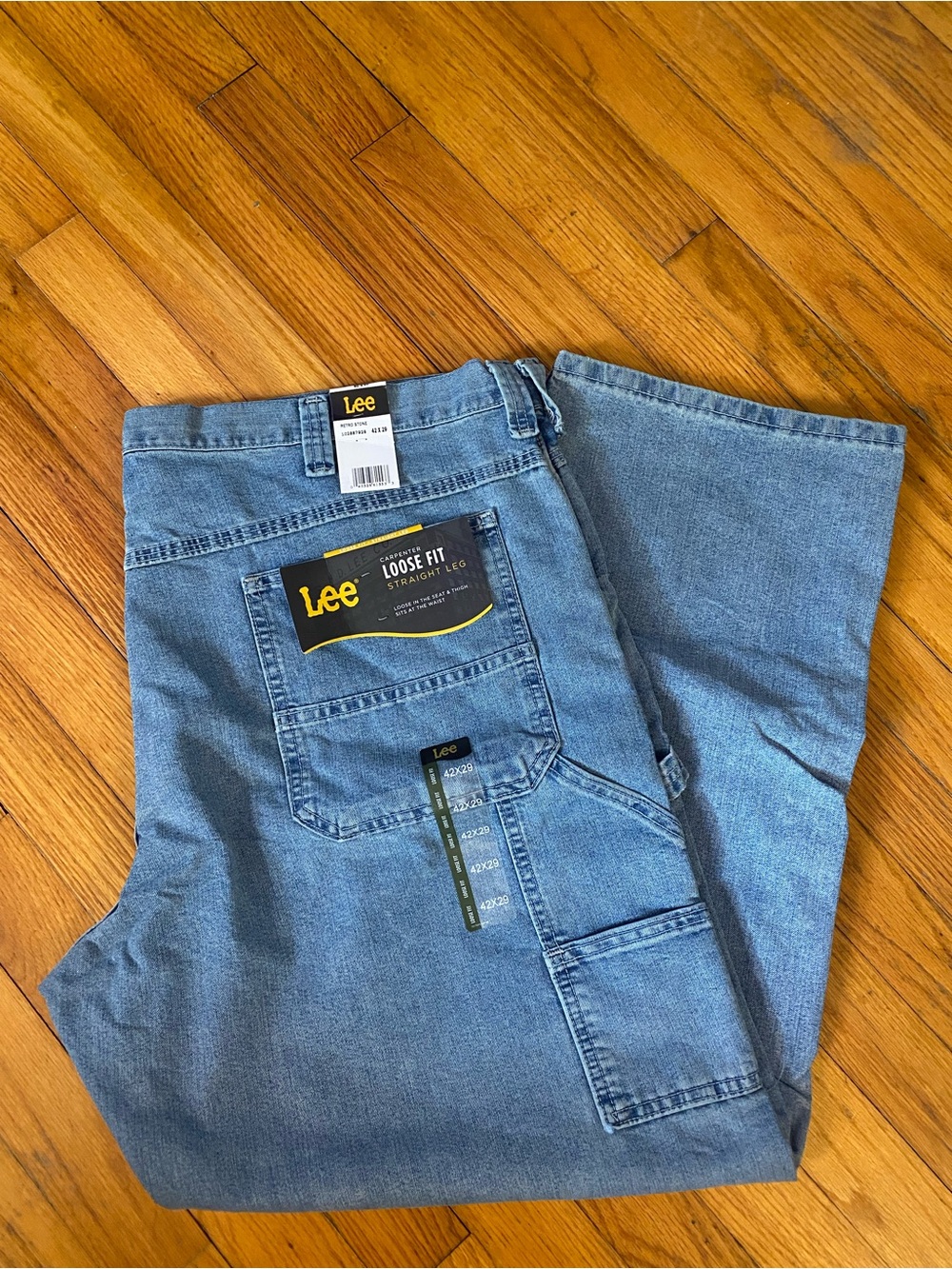 Lee Loose Fit Straight Leg Carpenter Jeans - Retro Stone 42x29 NWT